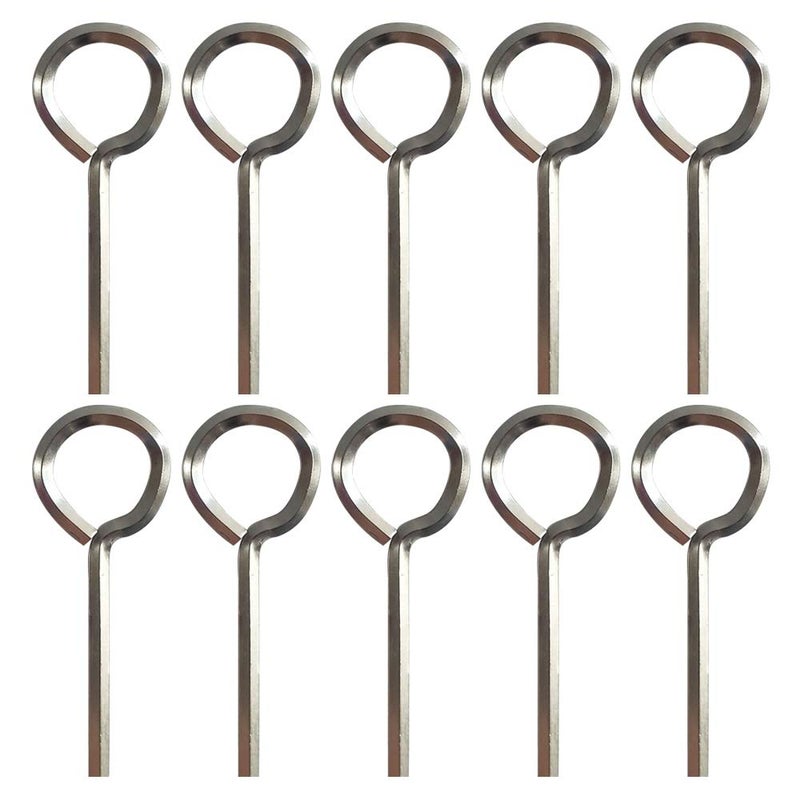 Sfemn 1/8â€ Standard Hex Dogging Key with Full Loop, Allen Wrench Door Key for Push Bar Panic Exit Devices, Solid Metal - 10 Packs - Image 1